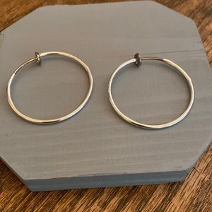 Silver Hoop Earrings!